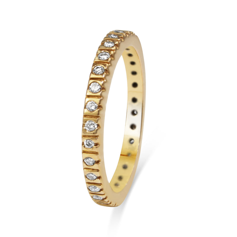 9ct Yellow Gold All Round Diamond Band