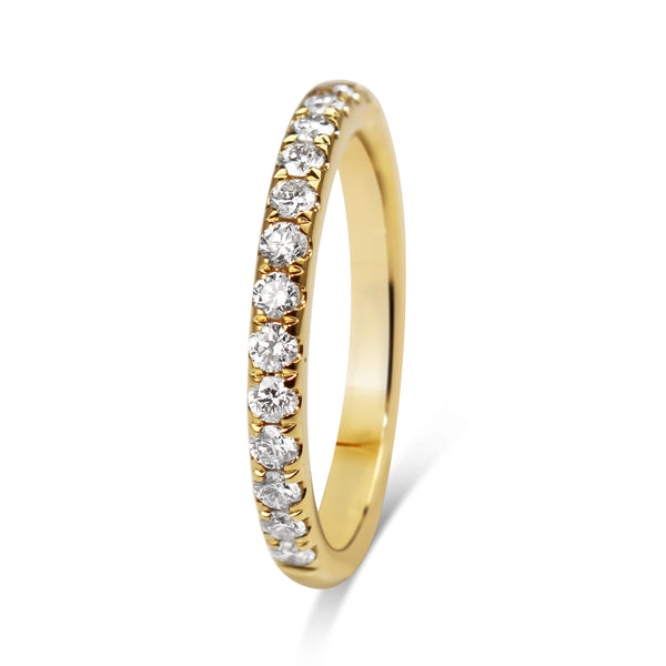 18ct Yellow Gold .40ct Diamond Band