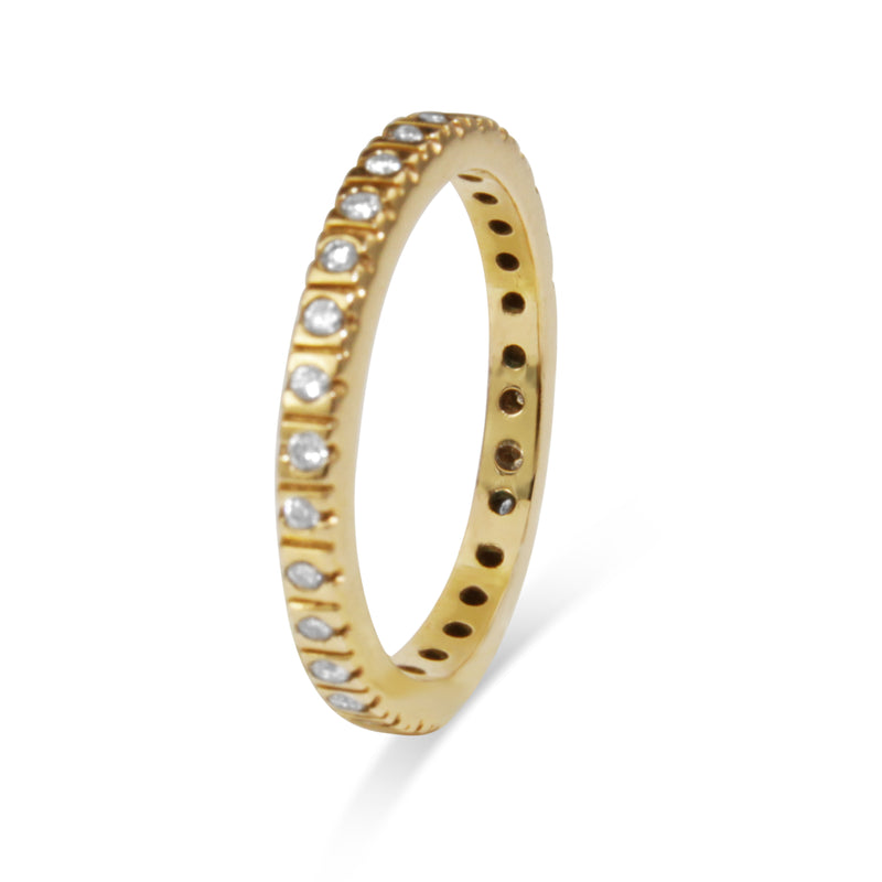 9ct Yellow Gold All Round Diamond Band