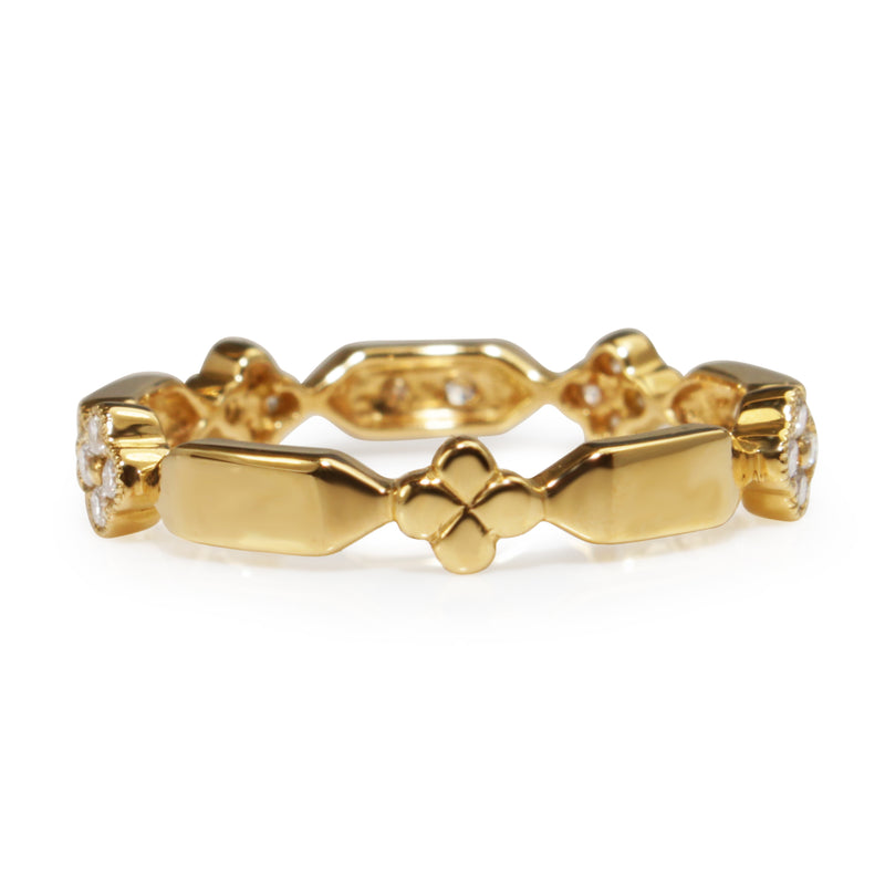 18ct Yellow Gold Vintage Style Stacking Band