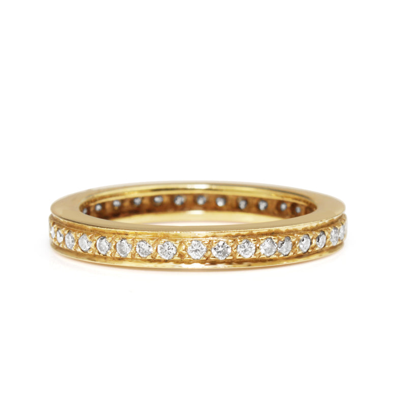 18ct Yellow Gold All Round Diamond Band