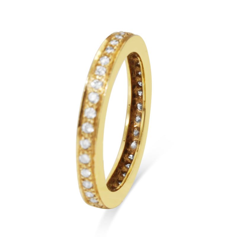 18ct Yellow Gold All Round Diamond Band