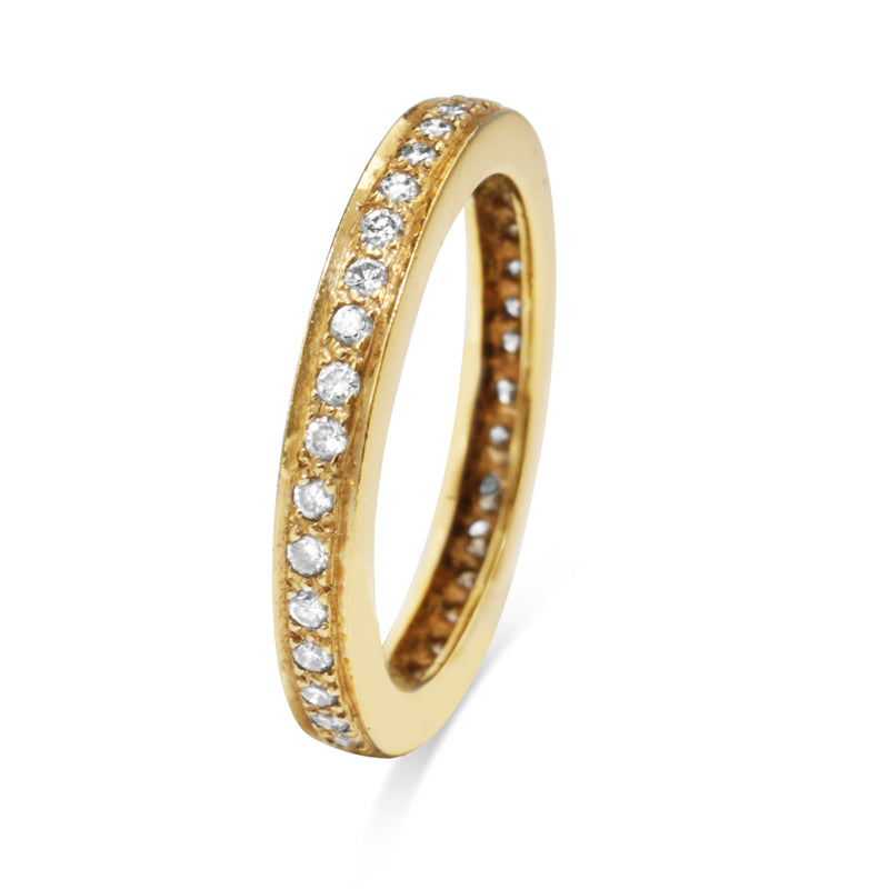 18ct Yellow Gold All Round Diamond Band