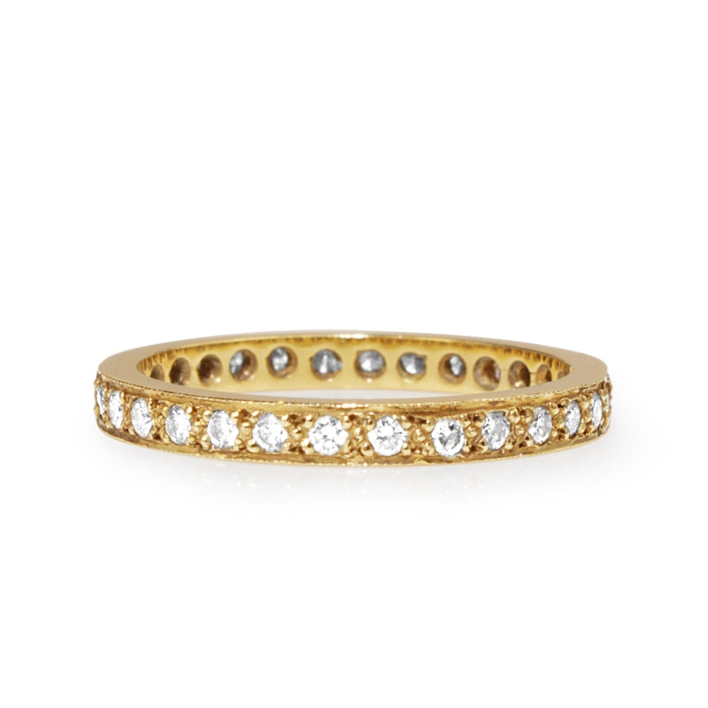 18ct Yellow Gold All Round Diamond Band