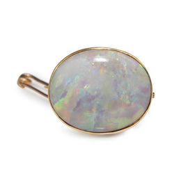 9ct Yellow Gold Solid Opal Brooch