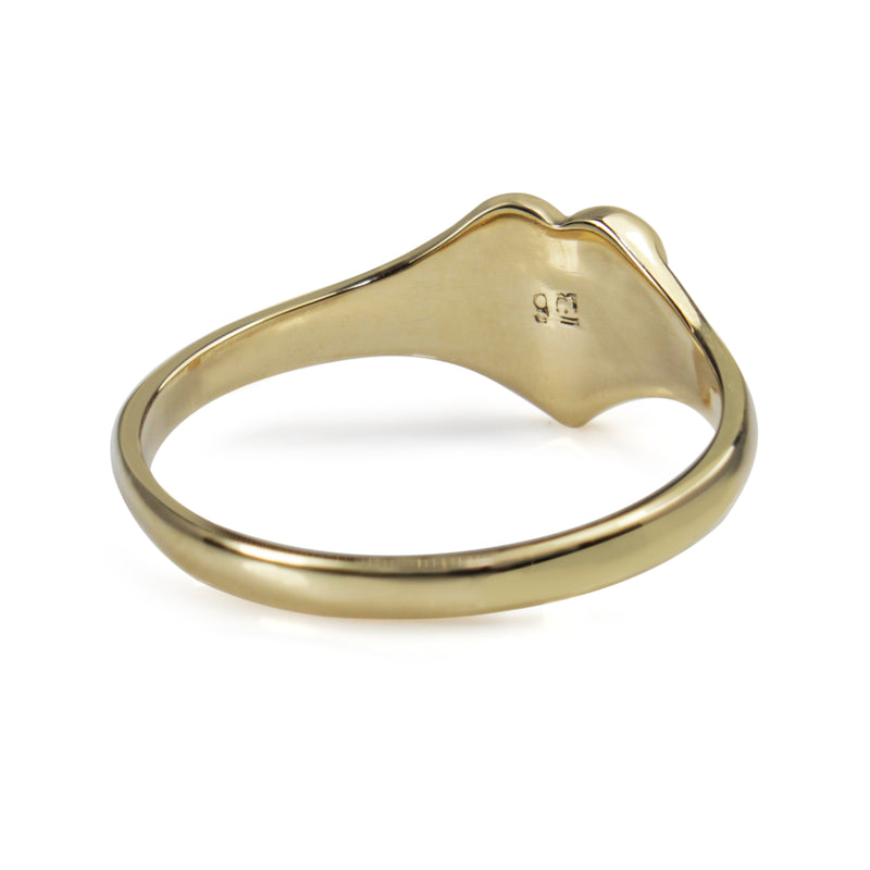 9ct Yellow Gold Heart Signet Ring