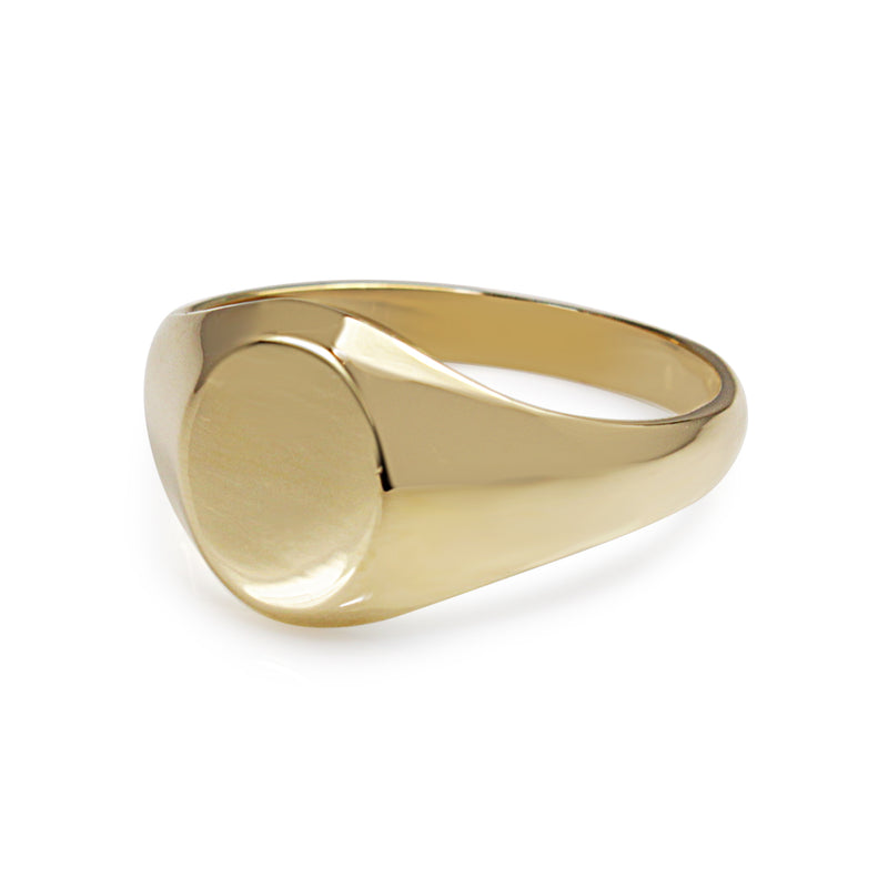 9ct Yellow Gold Signet Ring - Small