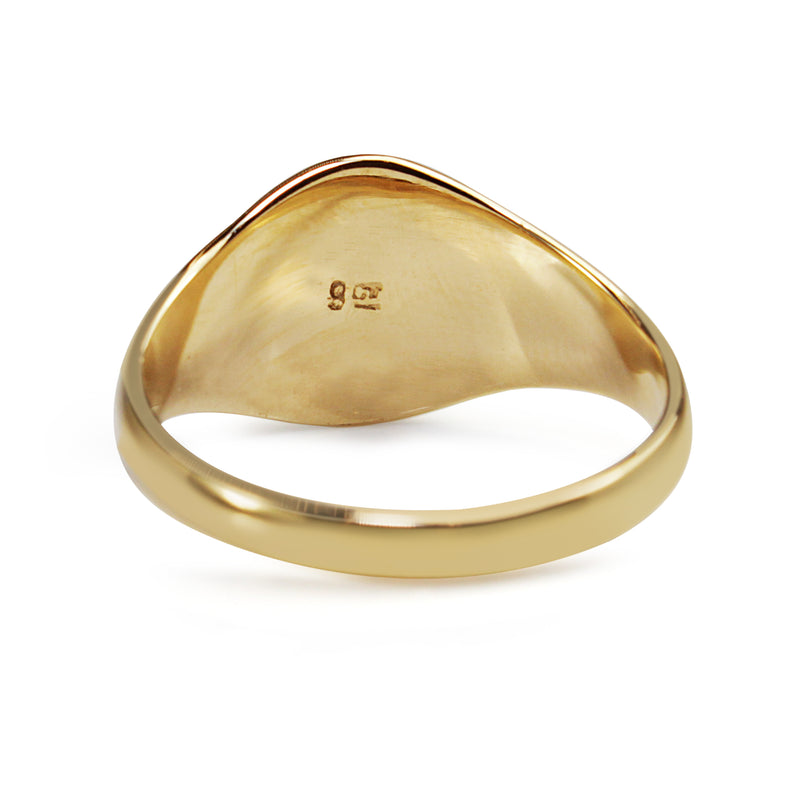 9ct Yellow Gold Signet Ring - Small