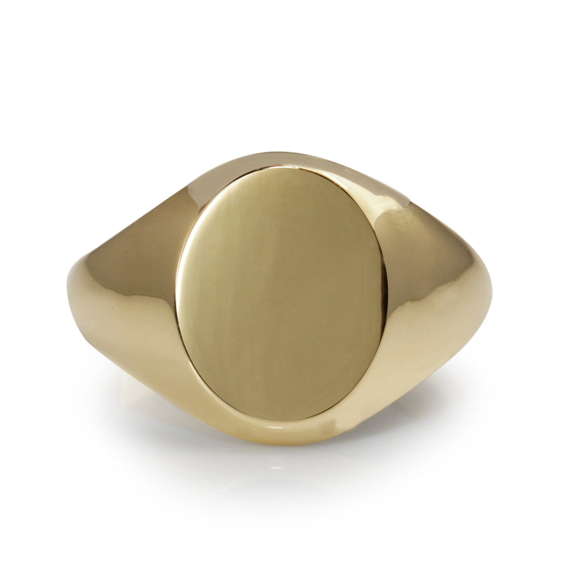 9ct Yellow Gold Signet Ring - Large