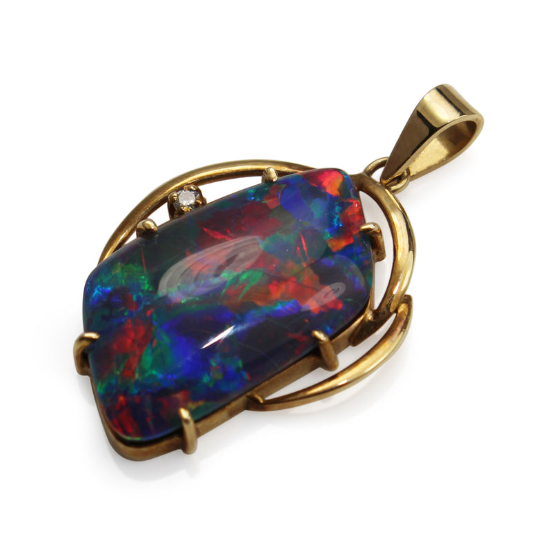 9ct Yellow Gold Opal Triplet Pendant