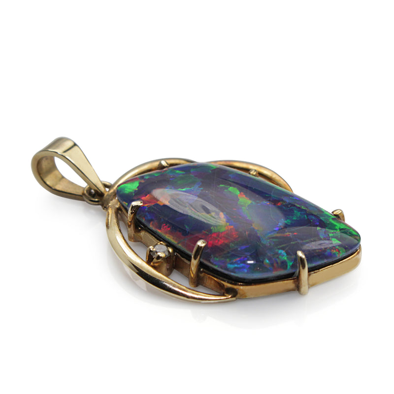 9ct Yellow Gold Opal Triplet Pendant