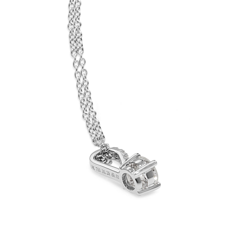 18ct White Gold Diamond Solitaire Necklace