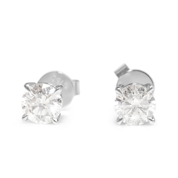 18ct White Gold .72pt Diamond Stud Earrings