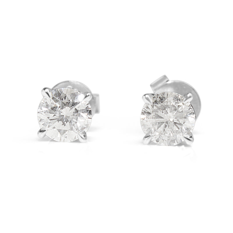 18ct White Gold .72pt Diamond Stud Earrings