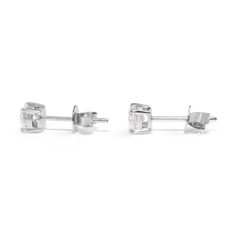 18ct White Gold .72pt Diamond Stud Earrings