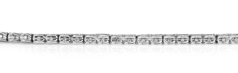 10ct White Gold Fine Diamond Tennis Bracelet