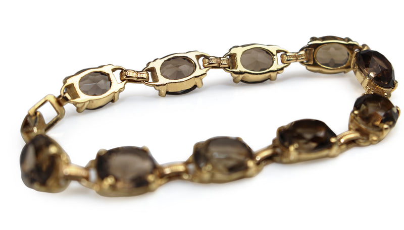 14ct Yellow Gold Smokey Quartz Bracelet