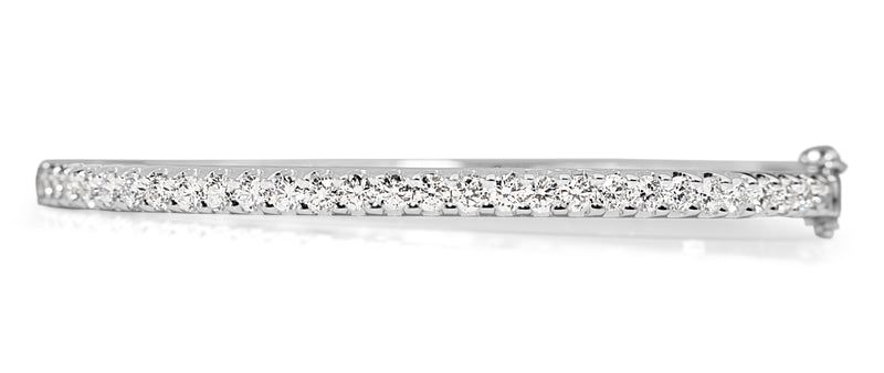 9ct White Gold Hinged 1.50ct Diamond Bangle