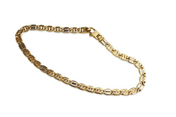 18ct Yellow and White Gold Fancy Flat Link Bracelet