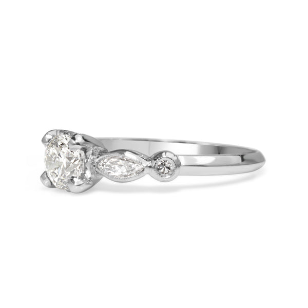 Platinum Vintage Style Diamond Solitaire Ring