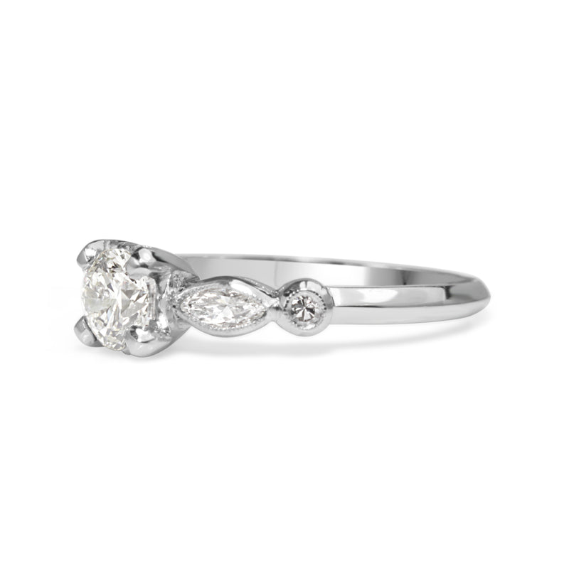 Platinum Vintage Style Diamond Solitaire Ring