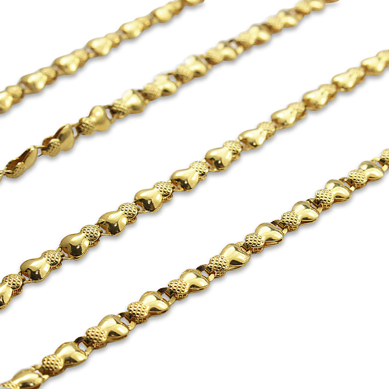 22ct Yellow Gold Fancy Link Long Necklace