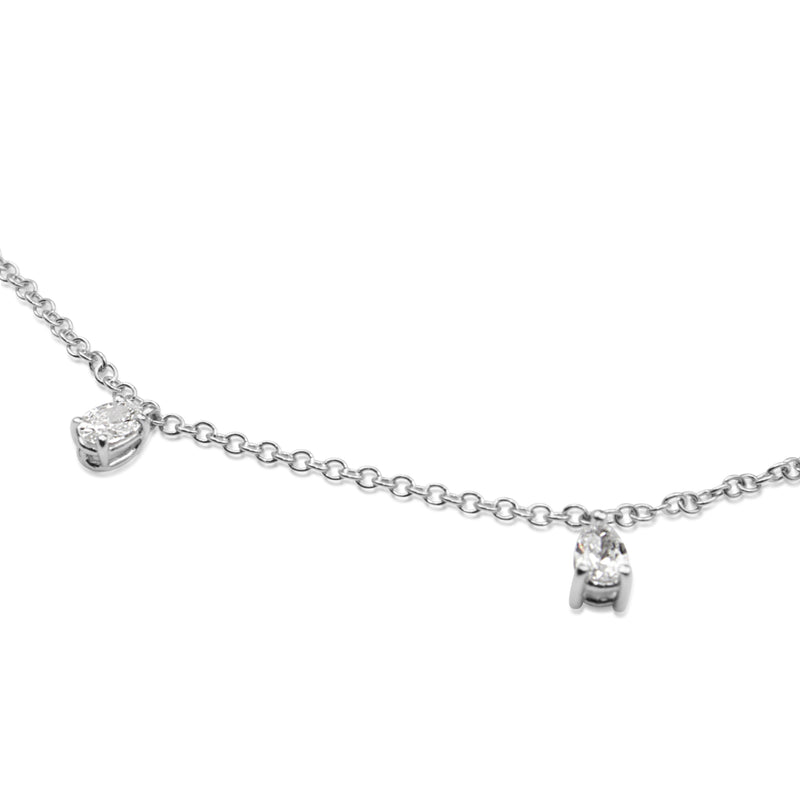 18ct White Gold Fancy Shaped Diamond Necklace