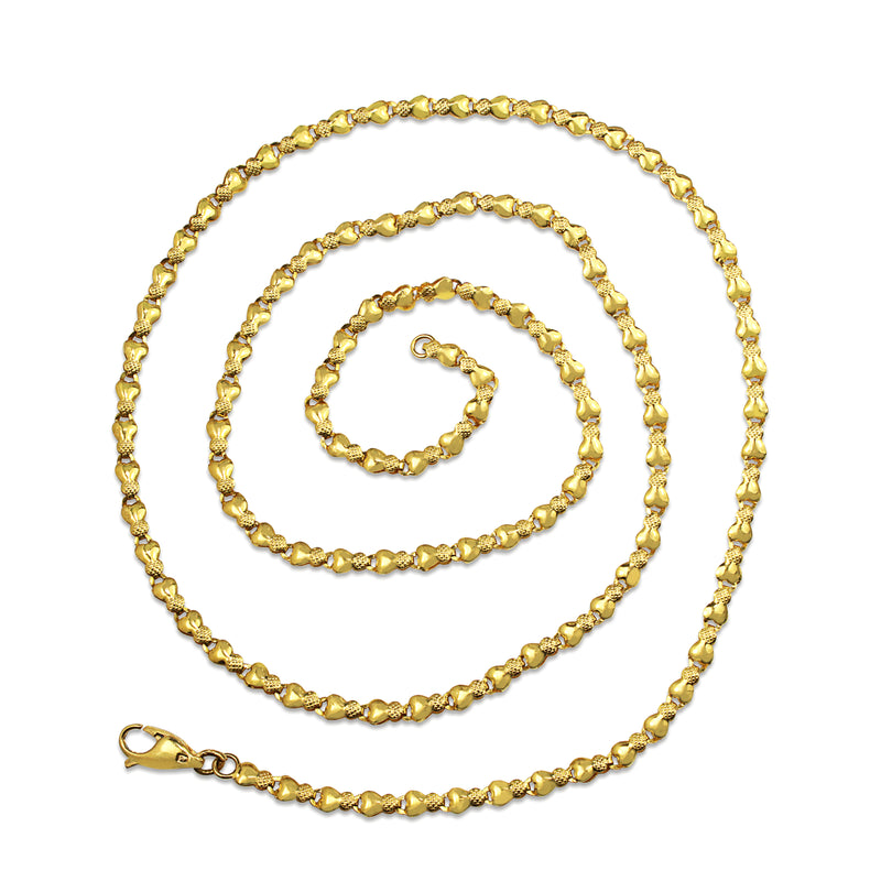 22ct Yellow Gold Fancy Link Long Necklace