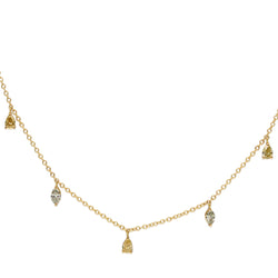 18ct Yellow Gold Fancy Colour and Shapes Diamond Necklace