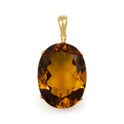 14ct Yellow Gold Citrine Enhancer / Pendant