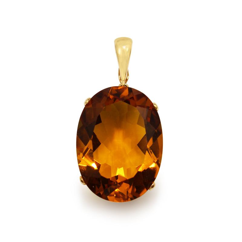 14ct Yellow Gold Citrine Enhancer / Pendant