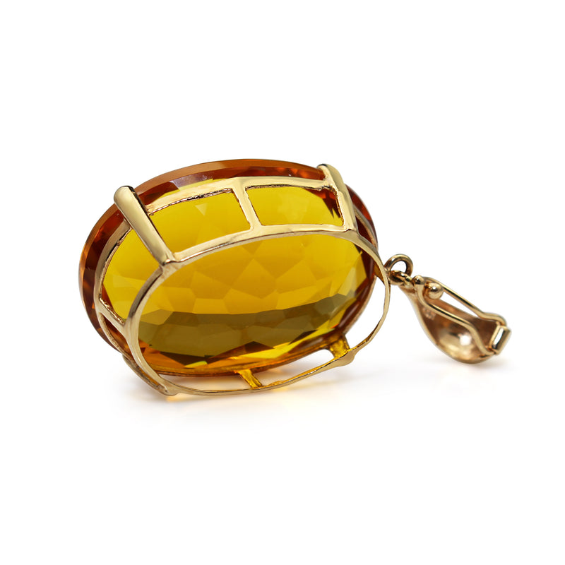 14ct Yellow Gold Citrine Enhancer / Pendant