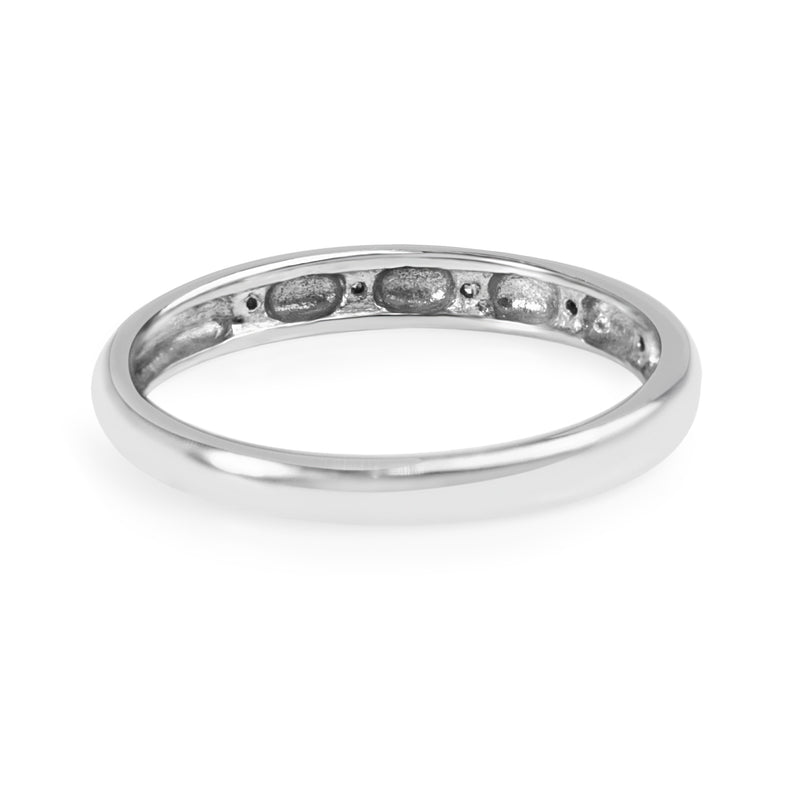 9ct White Gold Diamond Set Band