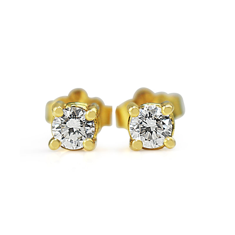 18ct Yellow Gold .50ct Diamond Stud Earrings