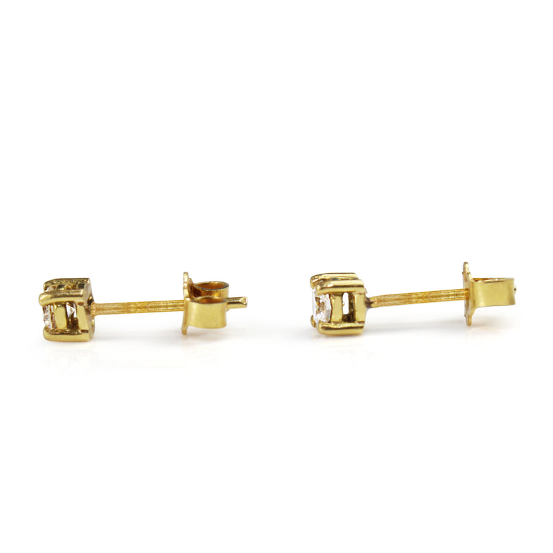 18ct Yellow Gold .50ct Diamond Stud Earrings