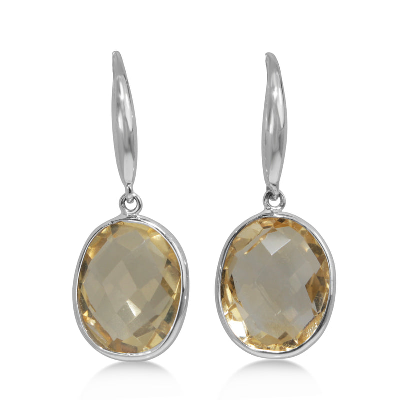White gold citrine earrings sale
