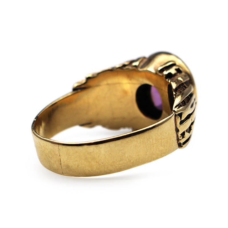 9ct Yellow Gold Amethyst Ring