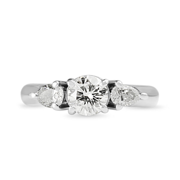 18ct White Gold 3 Stone Diamond Ring