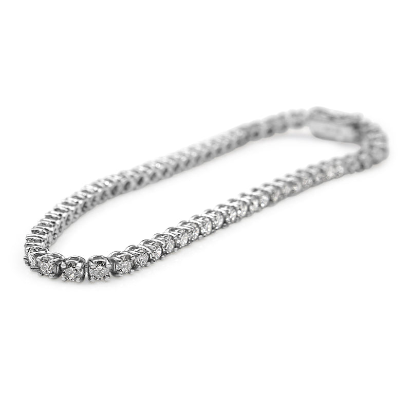 14ct White Gold 5.00ct Diamond Tennis Bracelet