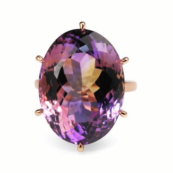 18ct Rose Gold 27ct Amethyst Solitaire Ring