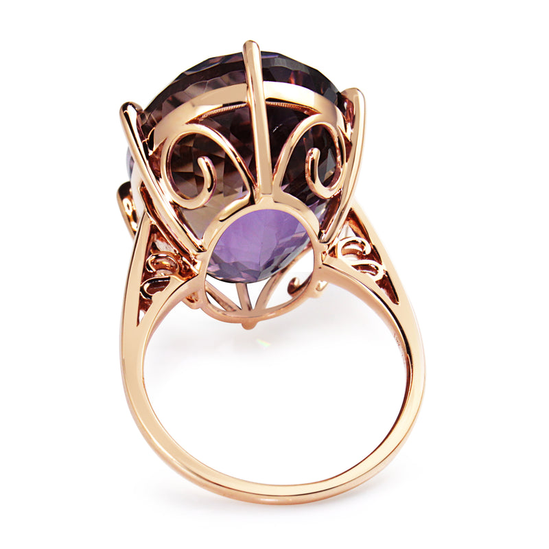 18ct Rose Gold 27ct Amethyst Solitaire Ring