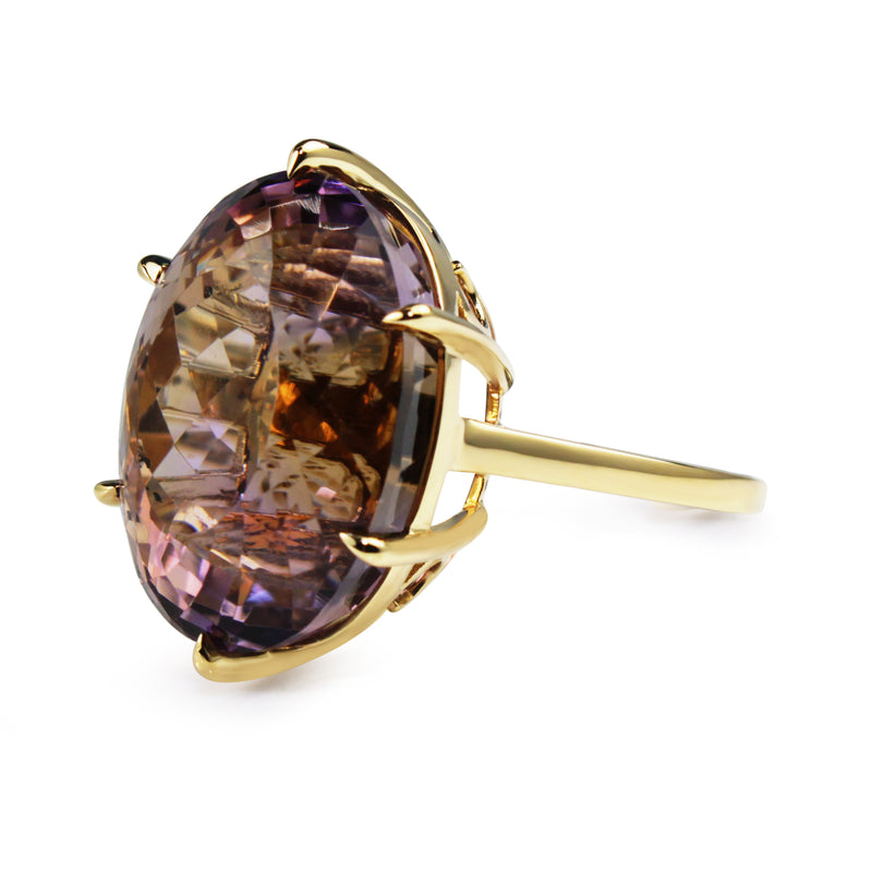 18ct Yellow Gold 26ct Ametrine Solitaire Ring