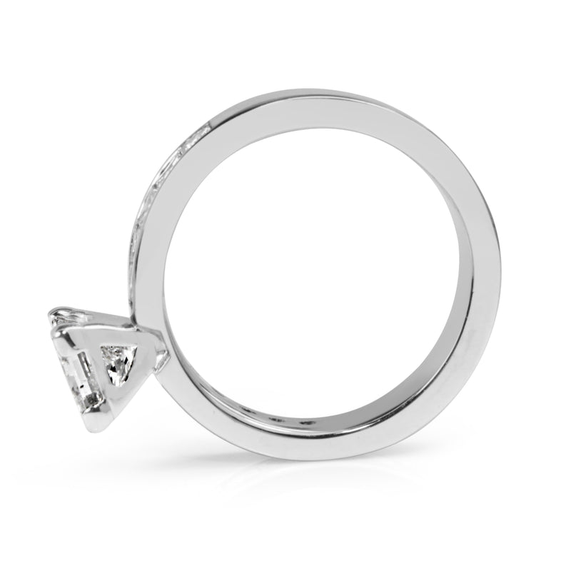 18ct White Gold Princess Cut Diamond Solitaire Ring