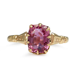 9ct Rose Gold Antique Pink Sapphire Ring