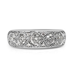18ct Yellow and White Gold Deco Style 5 Stone Diamond Ring