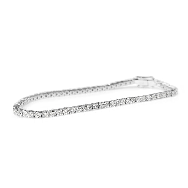 18ct White Gold Diamond Tennis Bracelet