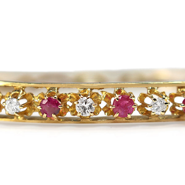 Ruby and online diamond bangles