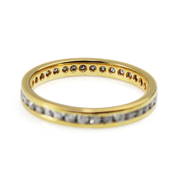 18ct Yellow Gold All Round Channel Set Diamond Band