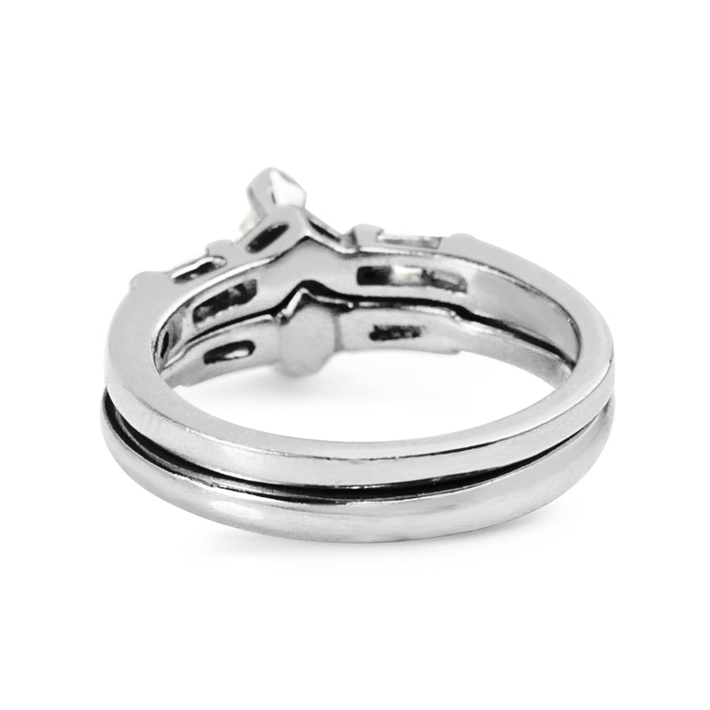 Platinum Marquise Diamond Ring Set