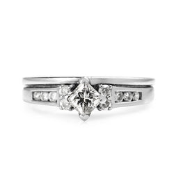 14ct White Gold Diamond Ring Set